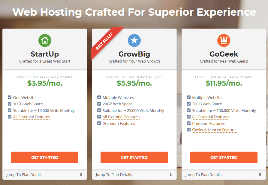 SiteGround Hosting Plans