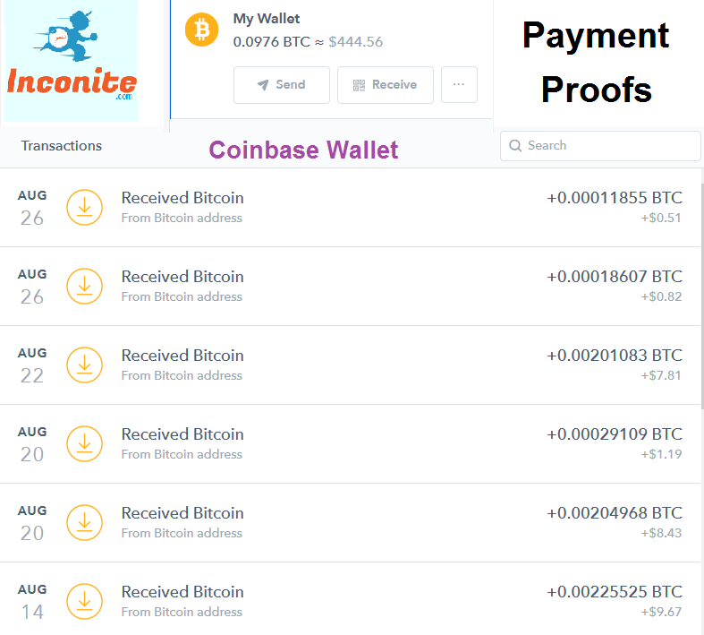 bitcoin earning websites payment proofs