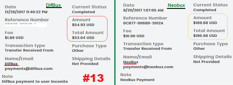 payment proofs from ptc-sites