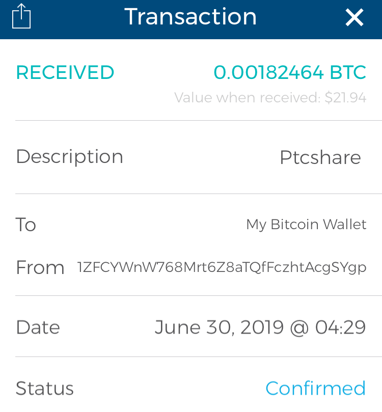 Ptcshare payment proof